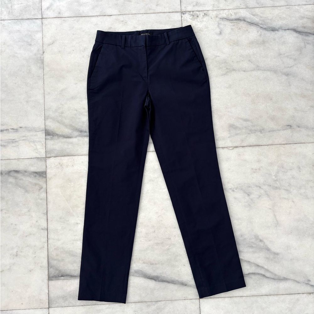 Ndstry by ICO Pants Chino Navy Blue Cotton Stretch High Rise 12 Office NWT